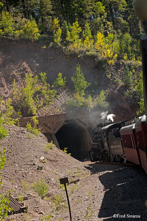 Cumbres and Toltec Scenic Railroad Steam Engine 488 Rock Tunnel